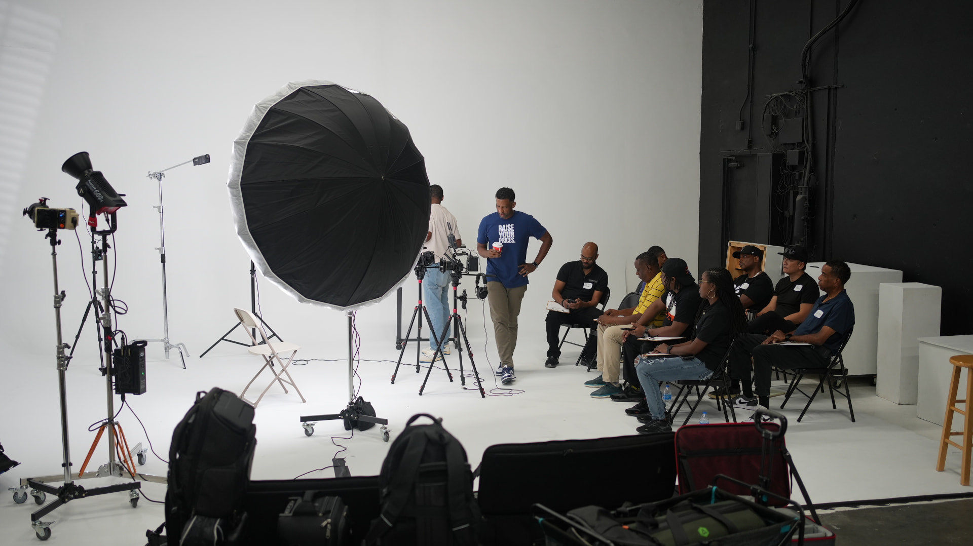 Corporate interview being filmed during the Corporate Ready workshop